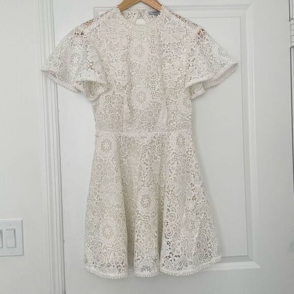 SABINA MUSAYEV  Sue' Mini Dress With Cut-Out At The Back In Lace in Small - Picture 3 of 5